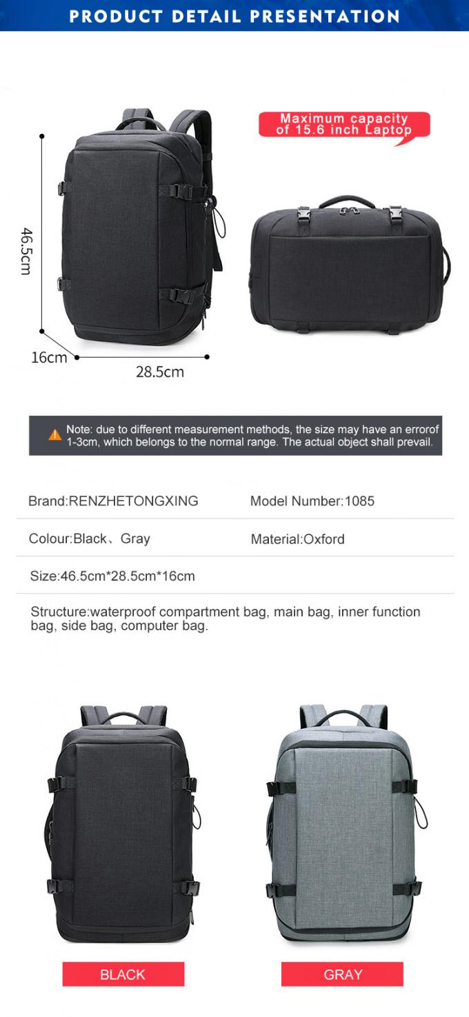 20-35L Waterproof Travel Laptop Backpack With Charger OEM ODM 0