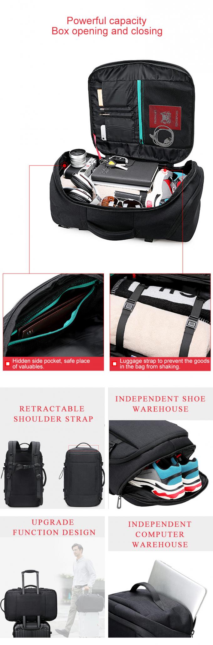 20-35L Waterproof Travel Laptop Backpack With Charger OEM ODM 2