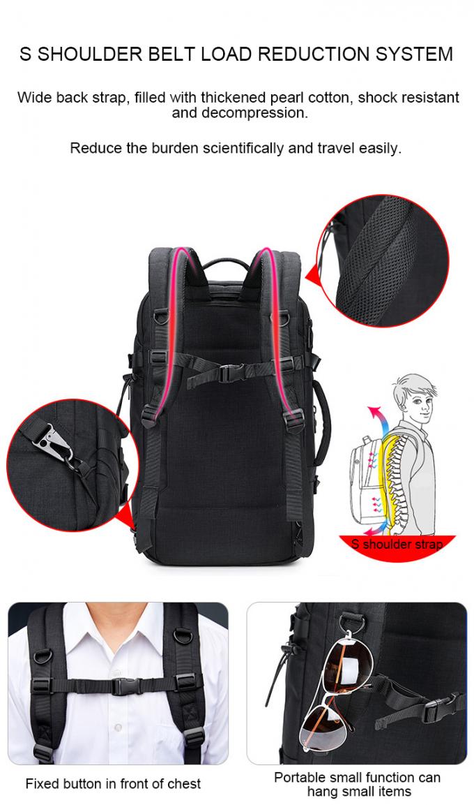 20-35L Waterproof Travel Laptop Backpack With Charger OEM ODM 3
