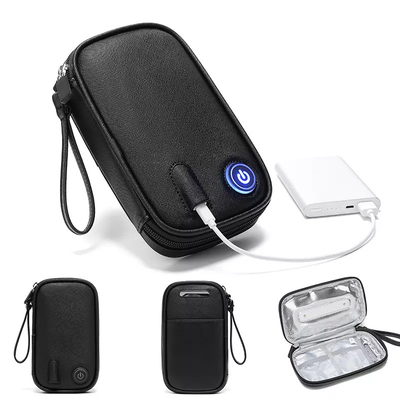 Plain PU Leather LED UV Disinfection Sterilization Bag 0.25kg