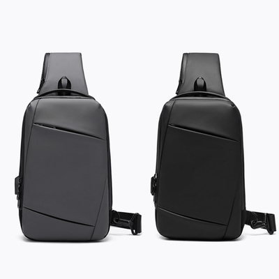 Black Gray 5L Shoulder Crossbody Mens Chest Sling Bag 0.53KG