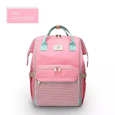 Waterproof Women Backpack Multi-function Diaper Baby Bag With USB Changing Colorful Backpack For Girls