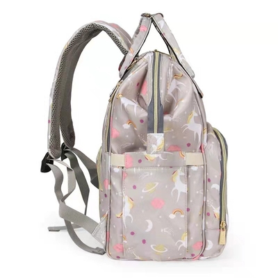 Fashion Backpack Multi-functional Print Mother Bag Large Capacity Baby Diaper Bag With Stroller Strap For Mom