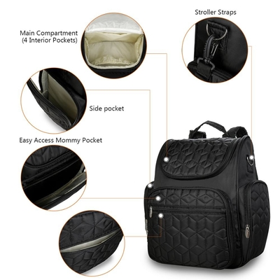 Waterproof Maternity Bag Baby Diaper Bag Large Multifunction Travel Backpack with Bottle Bag stroller strap foe Mom&Dad