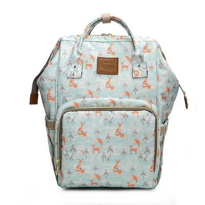 Fashion Baby Diaper Bag Dust- resistant Waterproof Travel Backpack Cartoon Printed Storage Wet Dry Separate Backpack