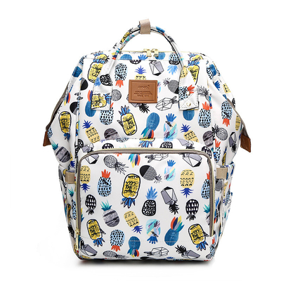Fashion Baby Diaper Bag Dust- resistant Waterproof Travel Backpack Cartoon Printed Storage Wet Dry Separate Backpack