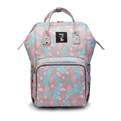 FashionTravel Backpack Baby Large Capacity Mommy Diaper Bag Designer Nursing Bag floral insulated mummy Bag With Stroller Strap