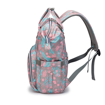 FashionTravel Backpack Baby Large Capacity Mommy Diaper Bag Designer Nursing Bag floral insulated mummy Bag With Stroller Strap
