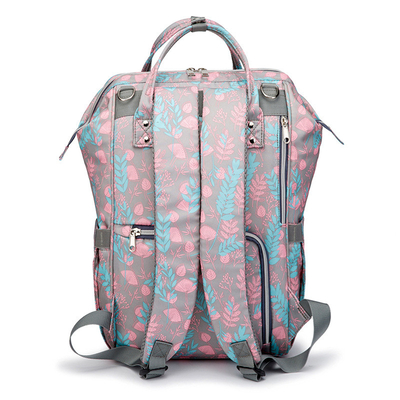 FashionTravel Backpack Baby Large Capacity Mommy Diaper Bag Designer Nursing Bag floral insulated mummy Bag With Stroller Strap