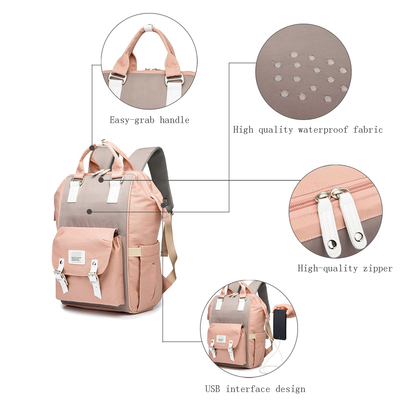 Fashion Mummy Maternity Nappy Bag Diaper Bag Large Capacity Travel Backpack Nursing Bag For Baby Care With Stroller Strap