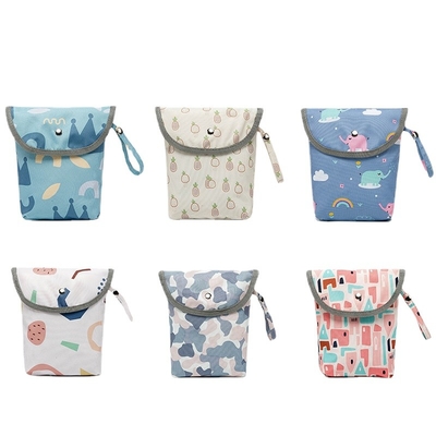 Wholesale Infant Cloth Toilet Diaper Bag Mini Waterproof Wet Dry Package for Baby Nappy Pouch Reusable Bag