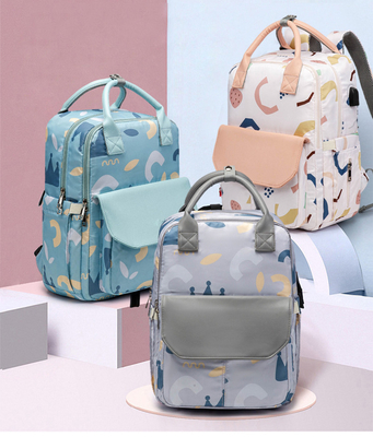 New Print Multi-function Baby Care Backpacks Waterproof Mommy Outdoor Travel Diaper Bags Large Capacity Mom Maternity Mochila