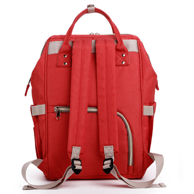 Water Resistant Red 17L Changing Bag Backpack Large Capacity 0.55kg