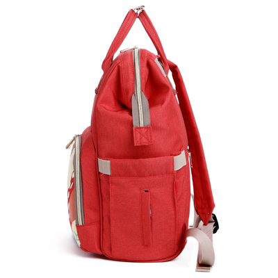 Water Resistant Red 17L Changing Bag Backpack Large Capacity 0.55kg