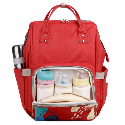 Water Resistant Red 17L Changing Bag Backpack Large Capacity 0.55kg