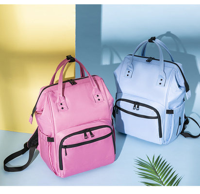 Multifunction Nylon Women Diaper Bags Bookbag 30*12*36cm