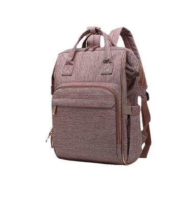 ISO9001 Pink Oxford Cloth Large Capacity Mommy Nappy Bag Backpack
