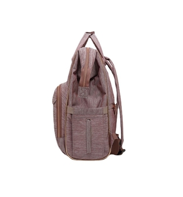 ISO9001 Pink Oxford Cloth Large Capacity Mommy Nappy Bag Backpack