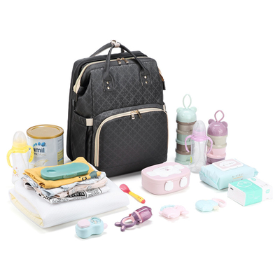 Fashion Mother Bag Portable Light Folding Design Crib Mother Multifunctional Diaper Backpack