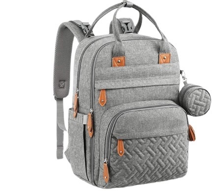 Embossing Anti Theft Large Capacity Diaper Bag Backpack 20-35 Litre