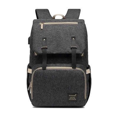 ISO9001 Fashion Mummy Maternity Nappy Diaper Bag Backpack With USB