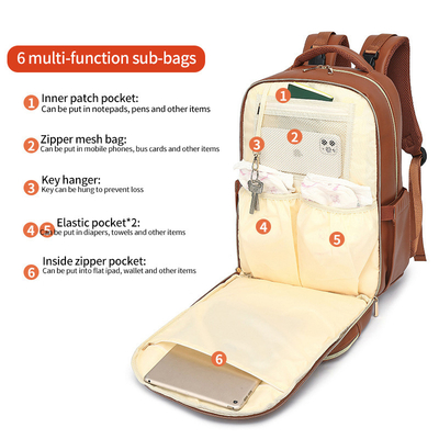 Factory  Baby Diaper Bag Multi Function High Capacity Mummy Bag Changing Bag