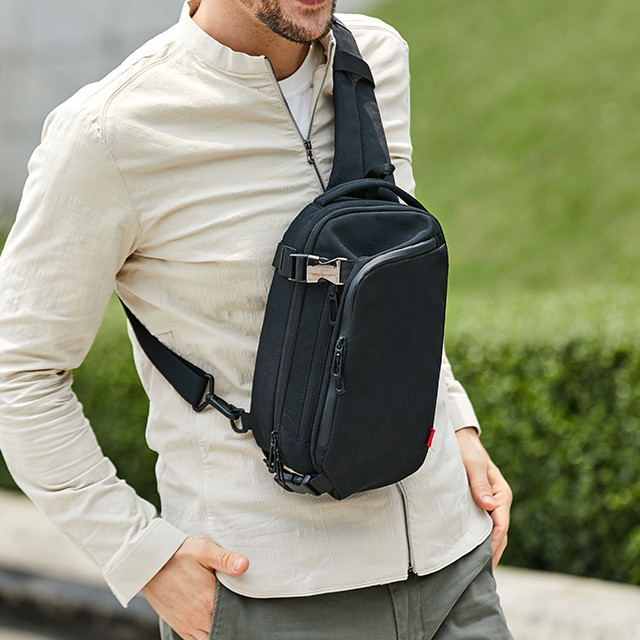 Dacron Oxford Cloth Chest Sling Bags Crossbody Sling Backpack 0.45kg