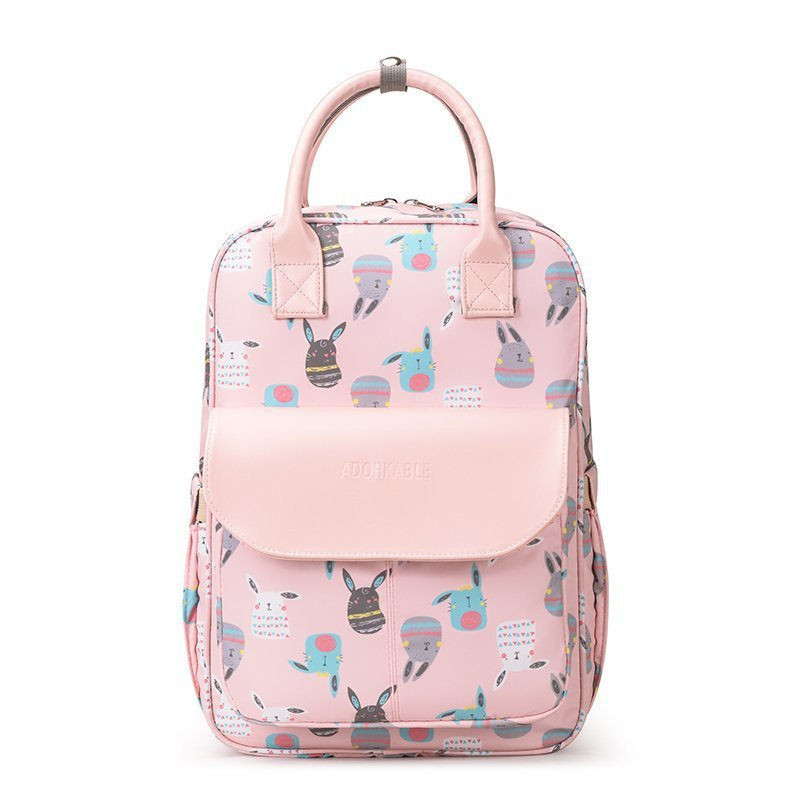 Animal Prints Polyester Rucksack Changing Travel Diaper Bags 27*15*42cm
