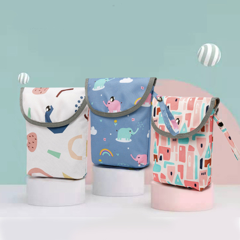 Wholesale Infant Cloth Toilet Diaper Bag Mini Waterproof Wet Dry Package for Baby Nappy Pouch Reusable Bag
