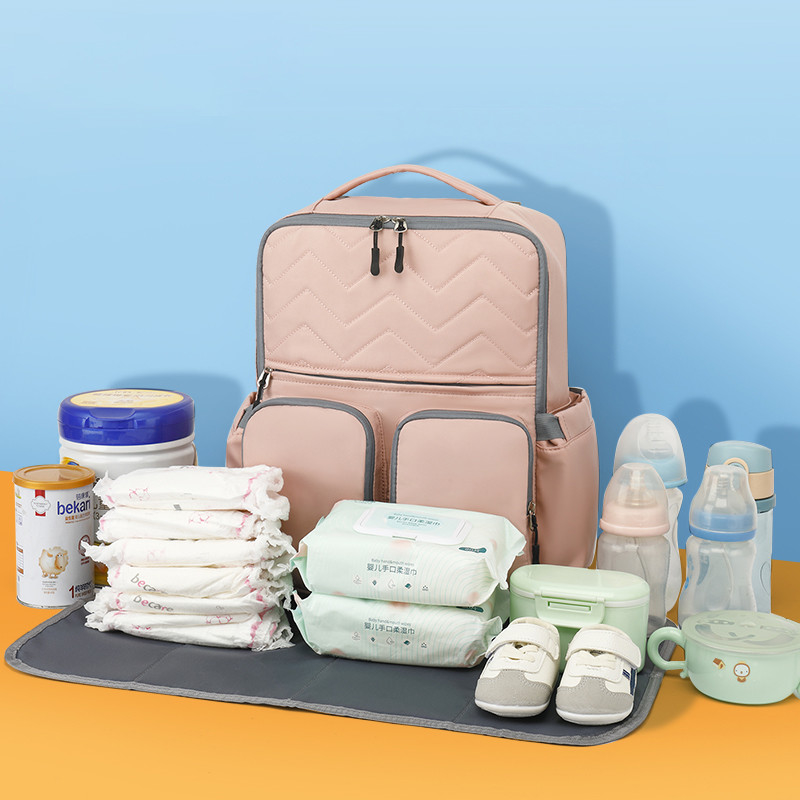 Multi Pocket Large Diaper Bag Backpack Bags For Travel OEM ODM